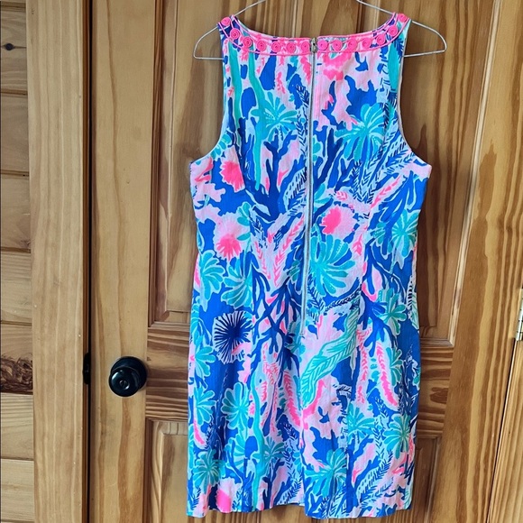 Lilly Pulitzer Pink and Blue Embroidered Dress - Picture 6 of 9